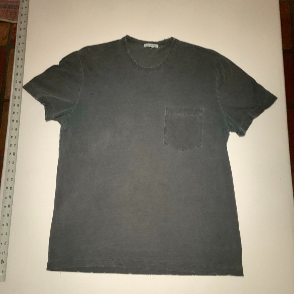 James Perse Standard Pocket Tee Faded Charcoal Size M